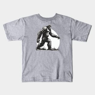 Bigfoot walking Kids T-Shirt